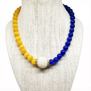 Collier personnalisable <span class=keywords><strong>Sigma</strong></span> Gamma Rho Sorority bleu royal et or avec perles saisissantes, bracelet inspiré de <span class=keywords><strong>Sigma</strong></span> - Product Image 2