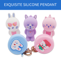 Grosir murah mini lucu dompet koin gesper dompet anak-anak silikon dompet koin ritsleting gantungan kunci dompet koin hadiah kecil untuk anak-anak