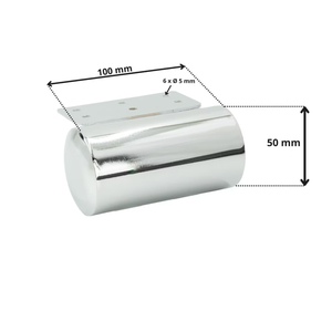 <span class=keywords><strong>Noga</strong></span> Meblowa Stopka Metalowa Barylka Srebrny Chrom Fi Hierro Acero Plata Cápsula cilíndrica Sofá Pierna Circular Horizontal Plana - Product Image 5