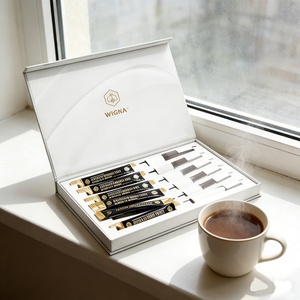 High-<b>end</b> Coffee Box Eco-friendly <b>Book</b>-style Gift Box Customized logo Size Built-in Paper Tray for protection - Product Image 1