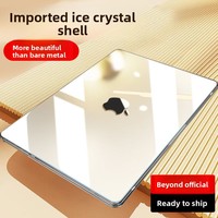 Étui de protection en plastique pour ordinateurs portables MacBook Air 13,6/15/14/16 pouces avec couvercle transparent