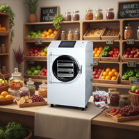 Machine de lyophilisation automatique compacte à commande PLC pour usage domestique, idéale pour fruits et légumes, en gros