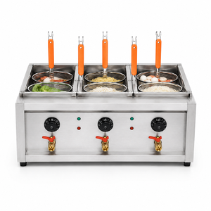 Cocedor de Fideos a Gas Comercial de Sobremesa con 6 Cestas, Olla para Pasta de Acero Inoxidable para Restaurantes, Servicios de Catering y Equipamiento de Cocina - Product Image 1