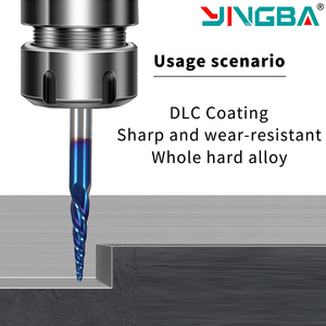1/4*2-1/2 hrc65 2 Sáo Nano màu xanh lớp phủ <span class=keywords><strong>CNC</strong></span> Router <span class=keywords><strong>bit</strong></span> Bộ rắn Carbide endmill cho gỗ khắc <span class=keywords><strong>Bit</strong></span> Set - Product Image 5