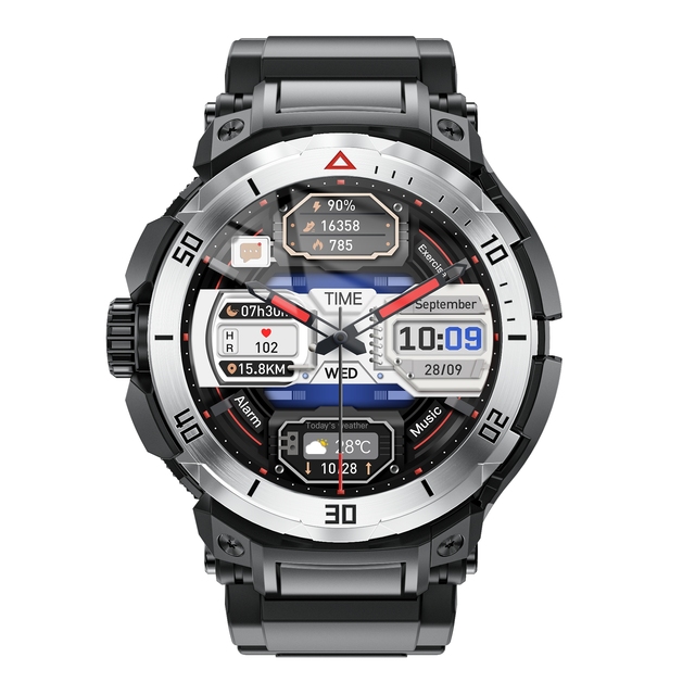 2026 New Design AMOLED Open-Cover Smartwatch Chronograph NFC BT Call 2-in-1 Earbuds Android Compatible Pedometer Alarm Clock