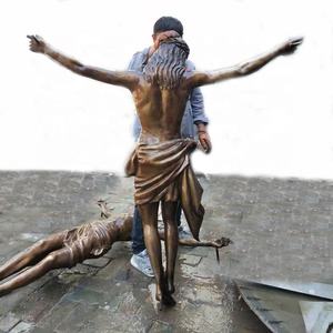 รูปปั้นโลหะบรอนซ์ งานศิลปะทางศาสนา ผลิตตามสั่ง 1 ชิ้น งานปั้นยุโรป งานหล่อโลหะขนาดเล็ก รูปสัตว์ งานหล่อโลหะยุโรป 2 สี - Product Image 6