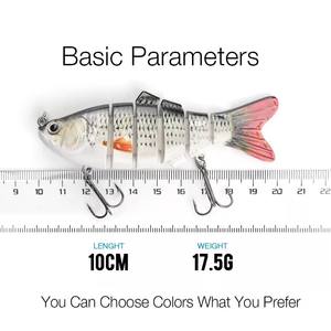 Señuelos de pesca 3D Wobbler Fish <span class=keywords><strong>bug</strong></span> Swimbait, cebo Artificial Isca, 10cm, 17,5g, Multi articulado, Isca - Product Image 3
