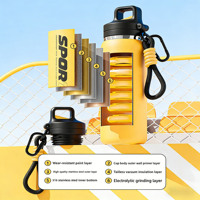 Gourde isotherme sportive portable en acier inoxydable à double paroi, anti-fuite, avec paille et cordon, pour activités de plein air, personnalisable à faible MOQ