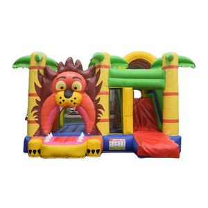 Structure gonflable Lion - Centre de jeux <span class=keywords><strong>pour</strong></span> enfants avec toboggan et mur d'escalade, château gonflable extérieur <span class=keywords><strong>pour</strong></span> fêtes d'<span class=keywords><strong>anniversaire</strong></span> à <span class=keywords><strong>louer</strong></span> - Product Image 1