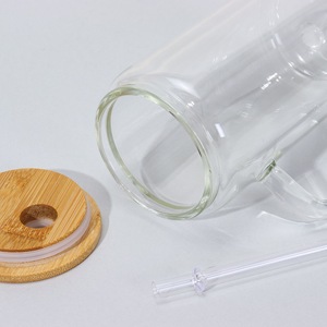 Vaso de vidrio borosilicato de doble pared con orificio en la parte inferior, tipo globo de nieve, de 25 oz, 20 oz y 16 oz. - Product Image 2