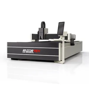 Razortek CNC 1kw 1500W 2000W cortadora láser de fibra óptica 1530 máquina de corte por láser para metal