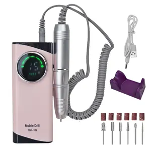 Portable Electric Nail Drill Machine With LCD Display Nails Sander For Acrylic Gel Polish Rechargeable Nail Tool