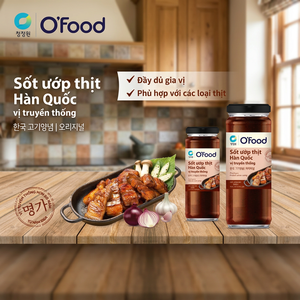 Salsa Marinada para Carne de BBQ Coreano 240g Sabor Tradicional - Salsa Lista para Usar O'food - Producto al por Mayor y OEM |   Frasco de Vidrio - Product Image 5