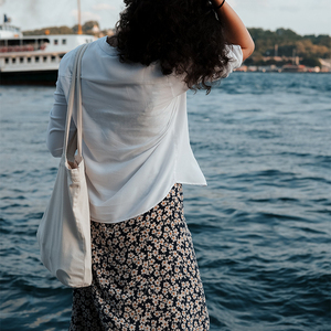 Oem & ODM tùy chỉnh in tái chế đồng bằng Hữu Cơ bông vải tote túi lớn tái sử dụng vải bông mua sắm túi với logo - Product Image 3