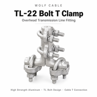 Boulon TL en aluminium haute résistance TL-22, collier en T pour câble de ligne de transmission aérienne, raccord de connexion en T