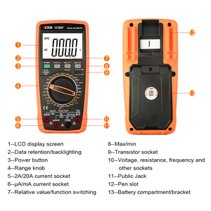 VC980 + 19999 Contando Protección inteligente Gran capacitancia True <span class=keywords><strong>RMS</strong></span> Retroiluminación Mastech Multímetro - Product Image 5