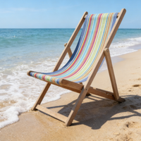 Chaise pliante pour enfants en bois de hêtre respirant, design moderne, légère, portable, mobilier d'extérieur, parc, patio, camping, villa