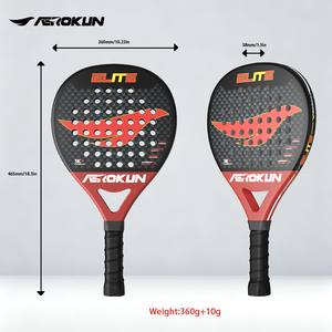 Padel vợt chiều cao hiệu suất sợi carbon padel vợt 3D kết cấu mái chèo vợt cho Spin & an toàn - Product Image 2