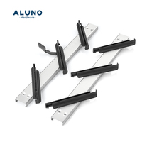ALUNO SF-300 6 pouces 150 ~ 152mm en aluminium verre persienne fenêtre Jalousie cadre avec emballage en carton