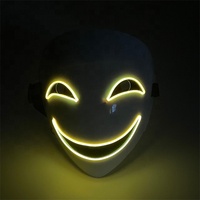 Masque LED Tendance Lumineux Effrayant Néon pour Fête Cosplay Halloween avec Fil Lumineux