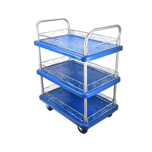 전문 물류 운반 카트, 손잡이 및 측면 게이트 완비, 조용한 산업용 트롤리 - Product Image 4
