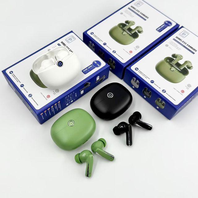 TWS Wireless BT 5.4 Sports Earbuds LED IPX4 Waterproof 3D Surround Stereo Hi-Fi Sound Two-way Communication Type-C Custom Fit