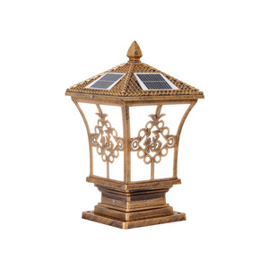 <b>Solar</b> Powered LED Sensor Light IP65 Waterproof Aluminum Alloy Outdoor <b>Post</b> & Pillar Light with AR111 Base 5-Year Warranty - Product Image 3