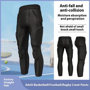 Celana kompresi empuk kiper sepak bola pria, korset sepak bola atletik Optimal untuk olahraga basket - Product Image 4
