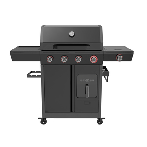 Chariot de Grill Autonome d'Extérieur Barbecue de Jardin à Gaz avec Brûleur Latéral et Brûleur Arrière pour Camping - Product Image 6