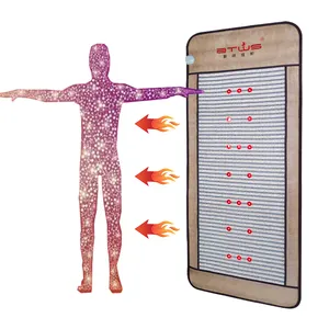 BTWS Germanium Stone Heater Massage Mattress Pad Infrared Message Bed for Back Health