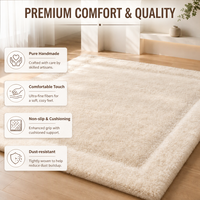 Tapis de luxe moderne tufté à la main 100 % polyester, tapis moelleux et shaggy fait main pour salon et chambre, taille personnalisée OEM ODM