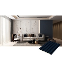 Panel Decorativo de Pared Interior para Villa o Apartamento, Diseño de Flauta WPC, Estilo Arco, Gran Formato