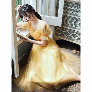 <span class=keywords><strong>Petite</strong></span> <span class=keywords><strong>robe</strong></span> de soirée pour femme, de qualité, jaune, pour anniversaire, examen artistique, <span class=keywords><strong>demoiselle</strong></span> <span class=keywords><strong>d</strong></span>'<span class=keywords><strong>honneur</strong></span>, courte, style quotidien, hiver, animatrice - Product Image 3