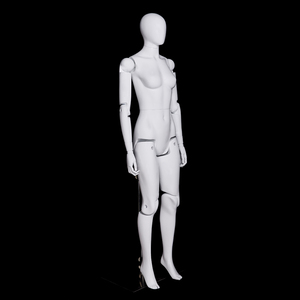 FM01WEG Mannequin féminin articulé intégral avec articulations mobiles, modèle de tête abstraite en forme <span class=keywords><strong>d</strong></span>'œuf poseable pour vitrine de boutique - Product Image 2