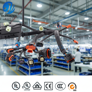 Harness Kabel Otomotif Kustom Bersertifikasi UL/CE/VDE, Perakitan Kabel Tahan Air dengan Konektor Tertutup untuk Sistem Mesin Mobil - Product Image 5