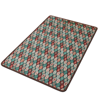 Tapis de bain jacquard diamant antidérapant, séchage rapide, absorbant, tapis de salle de bain tissé, logo personnalisé, OEM, vente en gros, usine