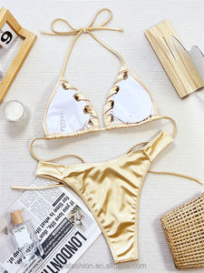 Hot Sexy Lovely <span class=keywords><strong>Push</strong></span> <span class=keywords><strong>Up</strong></span> <span class=keywords><strong>Bikini</strong></span> <span class=keywords><strong>Super</strong></span> Girl Micro traje de baño Tanga Metal Button Beachwear 2024 - Product Image 5