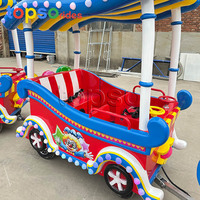 Train touristique sans rail électrique pour l'intérieur et l'extérieur, mini train de divertissement à thème clown, à vendre