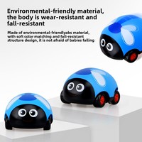 YD TOYS Voiture jouet Coccinelle à sept points en plastique ABS écologique avec fonction de recul et mouvement à inertie, unisexe, 2 ans et plus, échelle 1:5