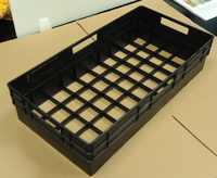 Plateau de semis en plastique pour pépinière, décorations en polyéthylène noir, graines de plantes hydroponiques, avec compartiments