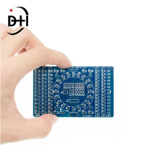 <span class=keywords><strong>CD4017</strong></span> rotatif LED <span class=keywords><strong>SMD</strong></span> NE555 planche de pratique de soudage Kit de bricolage formation Fanny compétence combinaison électronique - Product Image 3