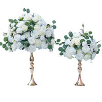 Boule de fleurs artificielles JD en forme de rose, centre de table, décoration florale artificielle, vase, chandelier, arrangement de table de mariage, modèle