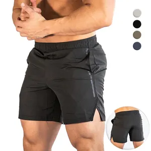 Nuovo Design Butt Lift collant pantaloncini da esterno uomo elastico pantaloncini sportivi ad alta elasticità pantaloncini da palestra da uomo aperti laterali con tasche