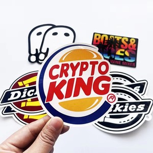 Resista UV À Prova de Intempéries Durável Auto-adesivo Impressão À Prova D' Água PVC Vinil Adesivo Die Cut Company Logo Custom Stickers - Product Image 4