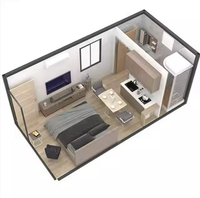 Maison conteneur extensible XH de 20 pieds, prête à être expédiée, assemblage rapide, mini-maison prête à être expédiée, livraison gratuite