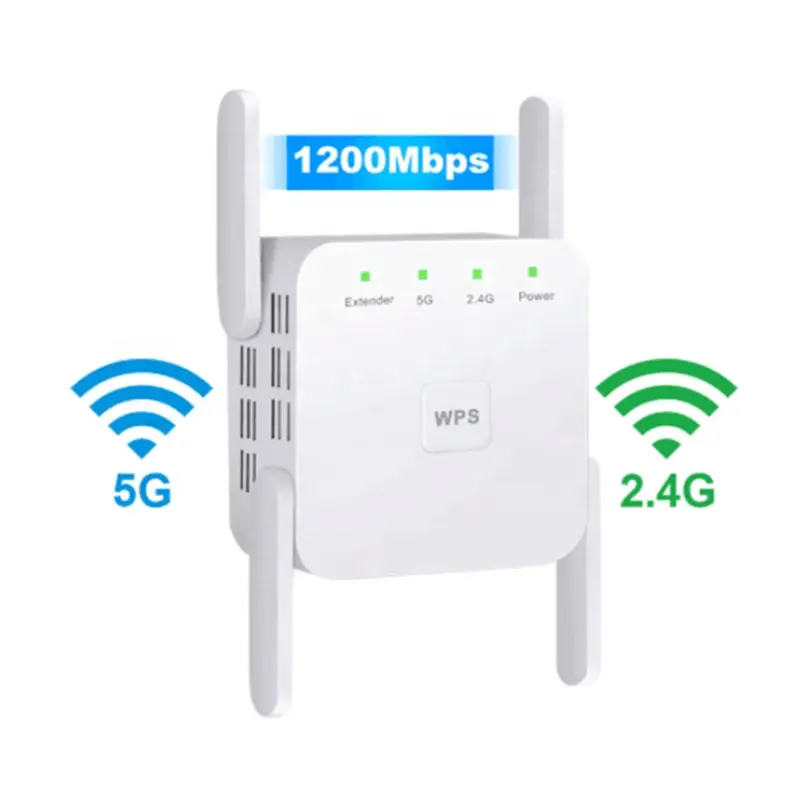 1200Mbps Wifi Range Extender 5 Ghz 20M Hoge Long Range Wifi Repeater Draadloze Antenne Socket Wifi Repeater 5 G