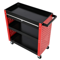 Carrito de Acero de 3 Niveles Changze Luxury TC-08, Personalizable, para Garaje, Taller, Almacén, Taller de Reparaciones