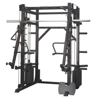 Machine multifonctionnelle de Smith de croisé de câble de gymnase de support de cage de puissance d'entraînement commercial avec des bras de brouilleur