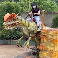 Uzaktan Kumandalı Robot Dinozor Binme Oyuncağı veya Binilebilir Eğlence Cihazı veya Gerçekçi Animatronik Dilophosaurus Binme Oyuncağı Satılık