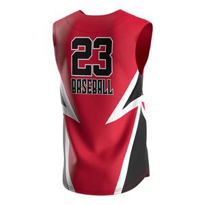 Maillots de baseball personnalisés en maille sans manches de haute qualité ODM Hip-Hop Japan Team unisexes pour hommes - Product Image 2